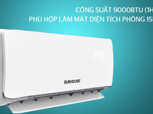 2. Điều hoà Sunhouse 1 chiều 9000BTU SHR AW09C310 phù hợp cho phòng diện tích dưới 15m2