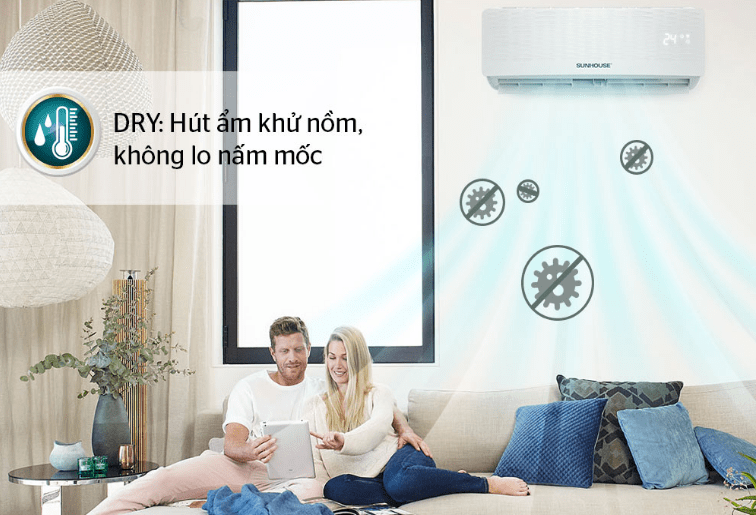 8. SHR-AW18C110 | Sunhouse thế hệ mới có tính năng DRY hút ẩm ẩm khử mùi hiệu quả