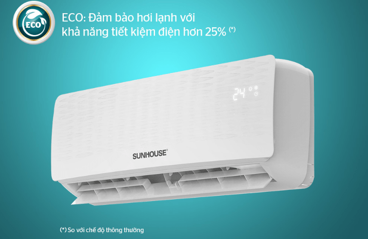 6. Máy lạnh Sunhouse SHR-AW18C110 có ECO tiết kiệm điện năng hiệu quả