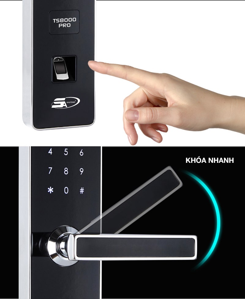 Đặc điểm nổi bật trên khoá cửa 5asystem 5A TS8000 PRO