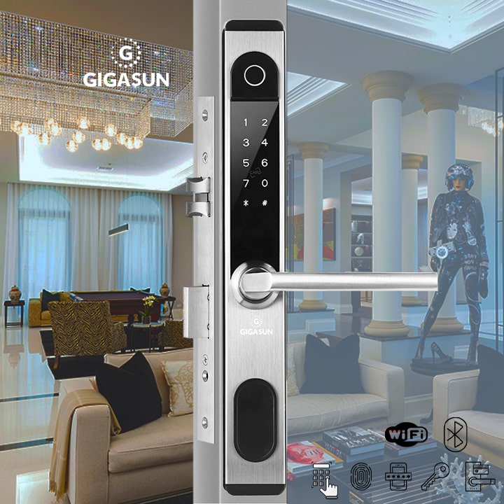 Lắp đặt khoá cửa Gigasun A02S phù hợp nhiều kiến trúc nhà