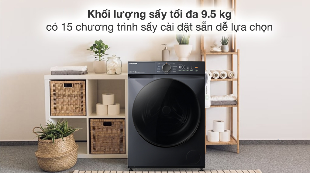 Máy giặt Toshiba Inverter 9.5 kg TW-T21BU105UWV(MG) - Khối lượng và chương trình giặt Máy giặt Toshiba Inverter 9.5 kg TW-T21BU105UWV(MG) - Khối lượng và chương trình giặt