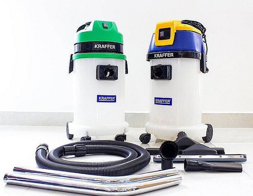 Máy hút bụi công nghiệp Kraffer KF 130 có thiết kế đơn giản, nhỏ gọn