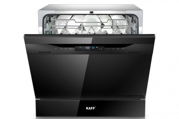 2. Máy rửa bát Kaff KF-BISW800 sức chứa lên tới 8 bộ đồ ăn Châu Âu.