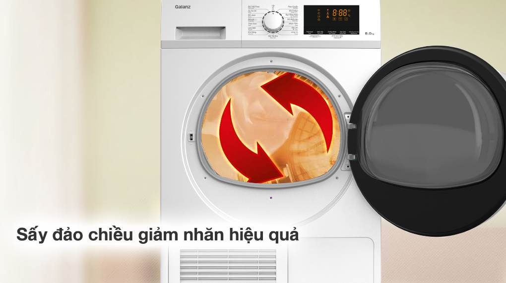 Máy sấy ngưng tụ 8 kg Galanz DC-80S5C - Công nghệ sấy nổi bật Máy sấy ngưng tụ 8 kg Galanz DC-80S5C - Công nghệ sấy nổi bật