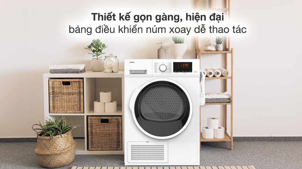 Máy sấy ngưng tụ 8 kg Galanz DC-80S5C - Tổng quan thiết kế Máy sấy ngưng tụ 8 kg Galanz DC-80S5C - Tổng quan thiết kế