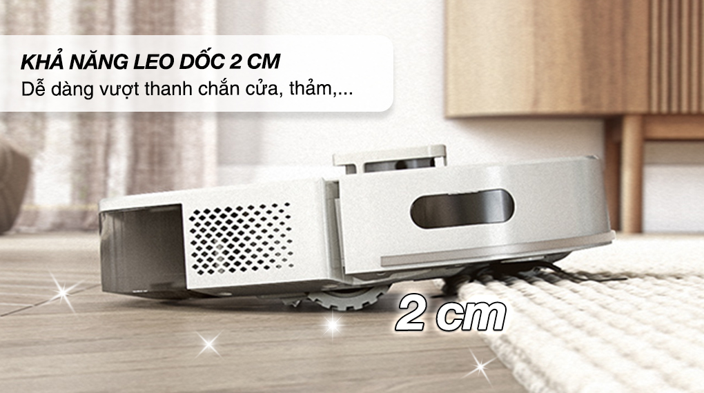 Robot hút bụi lau nhà Hitachi RV-X20M - Vượt chướng ngại vật