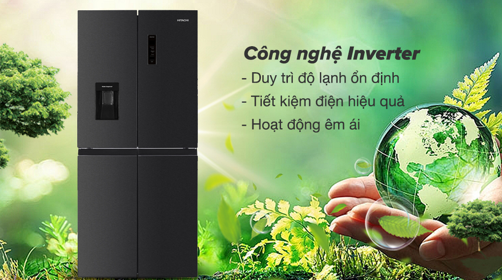 Tủ lạnh Hitachi Inverter 464 lít Multi Door HR4N7520DSWDXVN - Công nghệ tiết kiệm điện Tủ lạnh Hitachi Inverter 464 lít Multi Door HR4N7520DSWDXVN - Công nghệ tiết kiệm điện