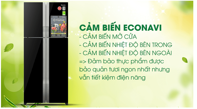 Tủ lạnh Panasonic Inverter 550 lít NR-DZ600GKVN 4 Công nghệ inverter kết hợp cảm biến Econavi đem đến hiệu quả tiết kiệm điện tối ưu