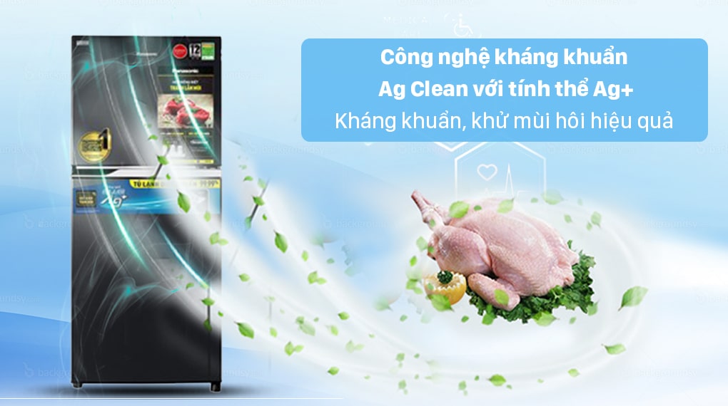 Tủ lạnh Panasonic inverter 234 Lít NR-TV261BPKV 7 Công nghệ Ag Clean trên tủ lạnh NR-TV261BPKV diệt khuẩn, khử mùi tối ưu
