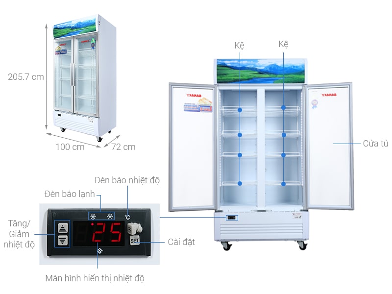 Tủ mát Sanaky 800 lít TM.VH1009HP 4 Hình ảnh tổng quát tủ mát Sanaky 800 lít TM.VH1009HP