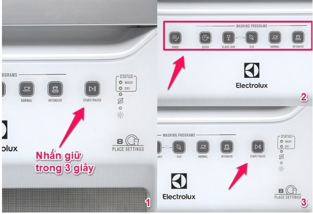 Hướng dẫn cách vận hành máy rửa bát Electrolux