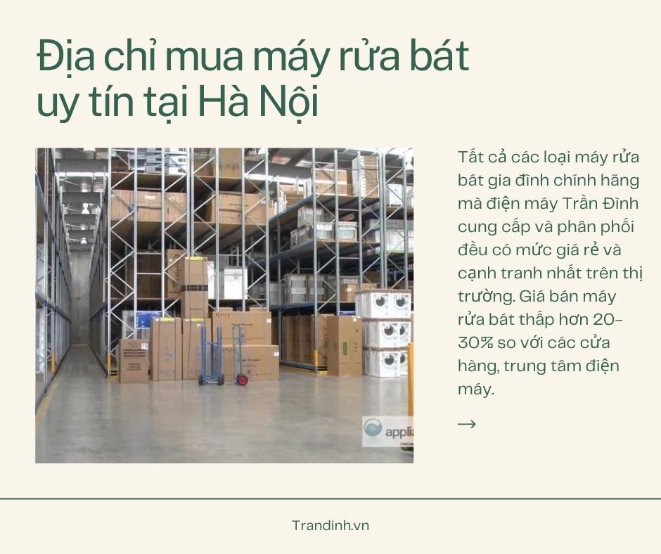 3. Địa chỉ bán máy rửa bát uy tín tại Hà Nội