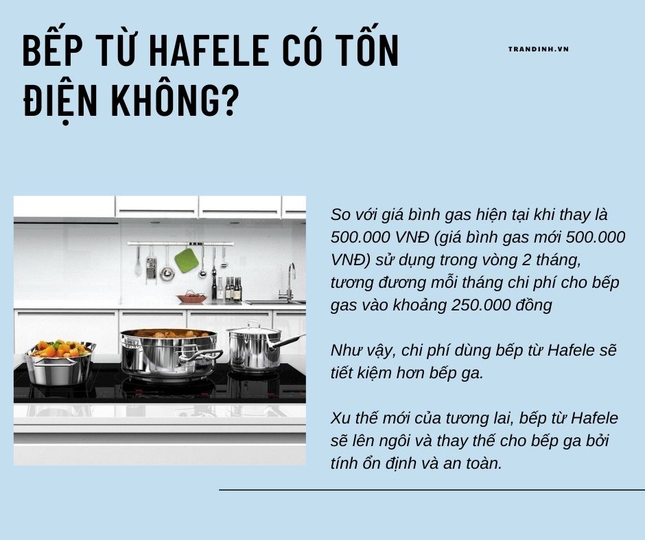 2. Bếp từ Hafele có tốn điện không?