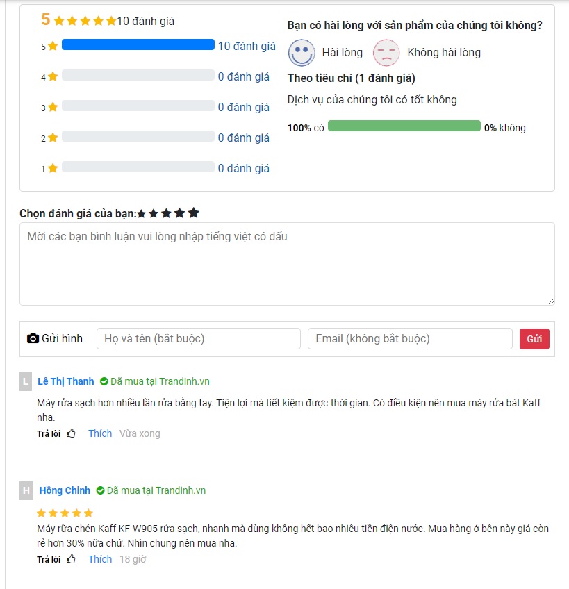 2. Ưu điểm của máy rửa bát Kaff là gì?