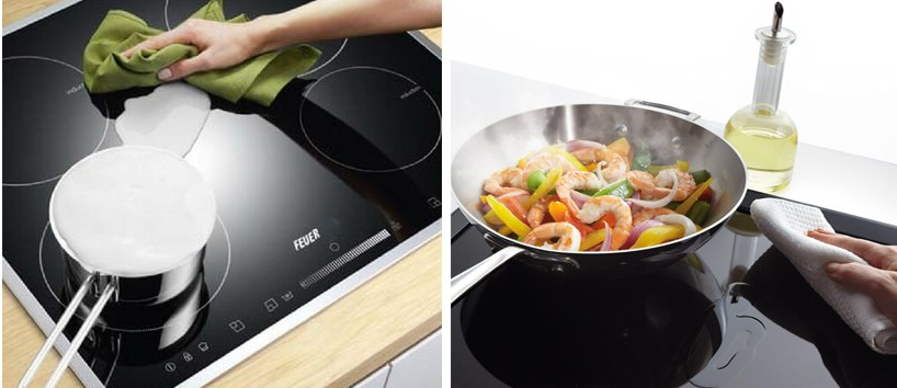 Hướng dẫn sử dụng chức năng khóa an toàn trên bếp từ 3 + Lau chùi mặt bếp, bảng điều khiển ngay cả khi đang nấu