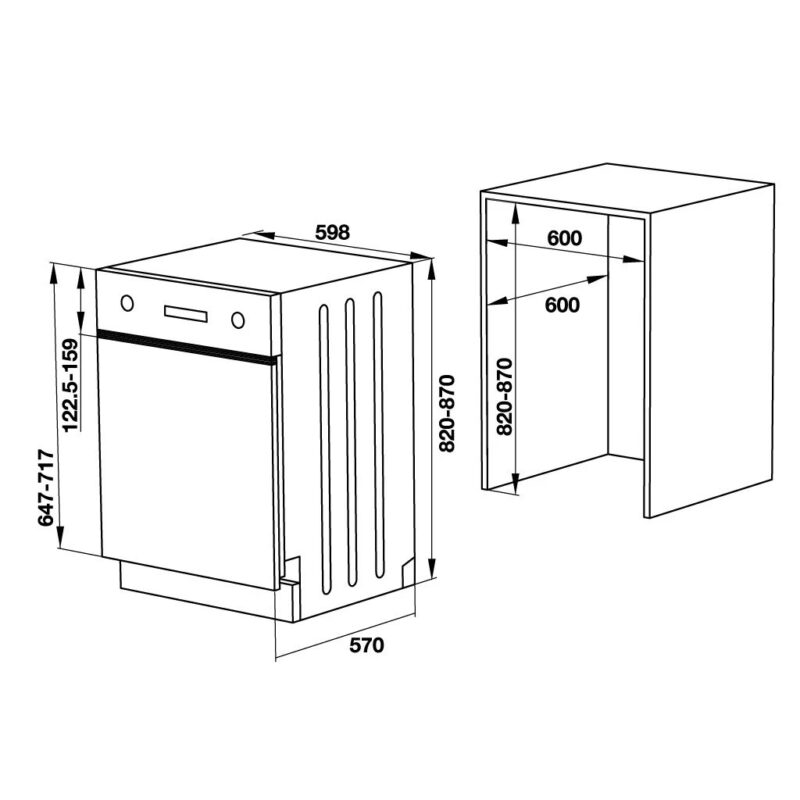 Máy rửa bát Hafele HDW-HI60B
