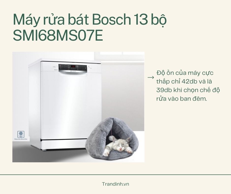 Máy rửa bát Bosch 13 bộ SMI68MS07E