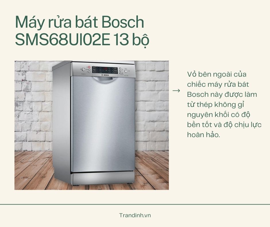 Máy rửa bát Bosch SMS68UI02E 13 bộ