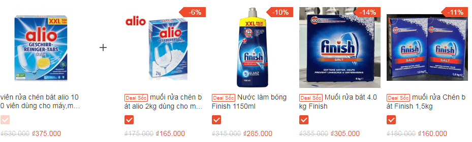 Mua viên rửa bát của hãng Alio