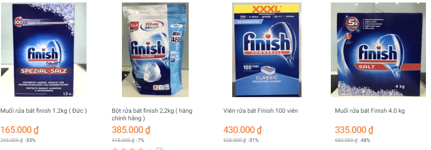 Viên rửa bát finish