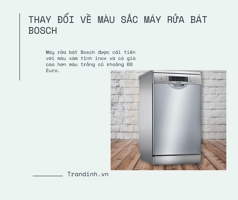 Những cải tiến nổi bật của máy rửa bát Bosch là gì? 3 1. Những cải tiến nổi bật của máy rửa bát Bosch bên ngoài
