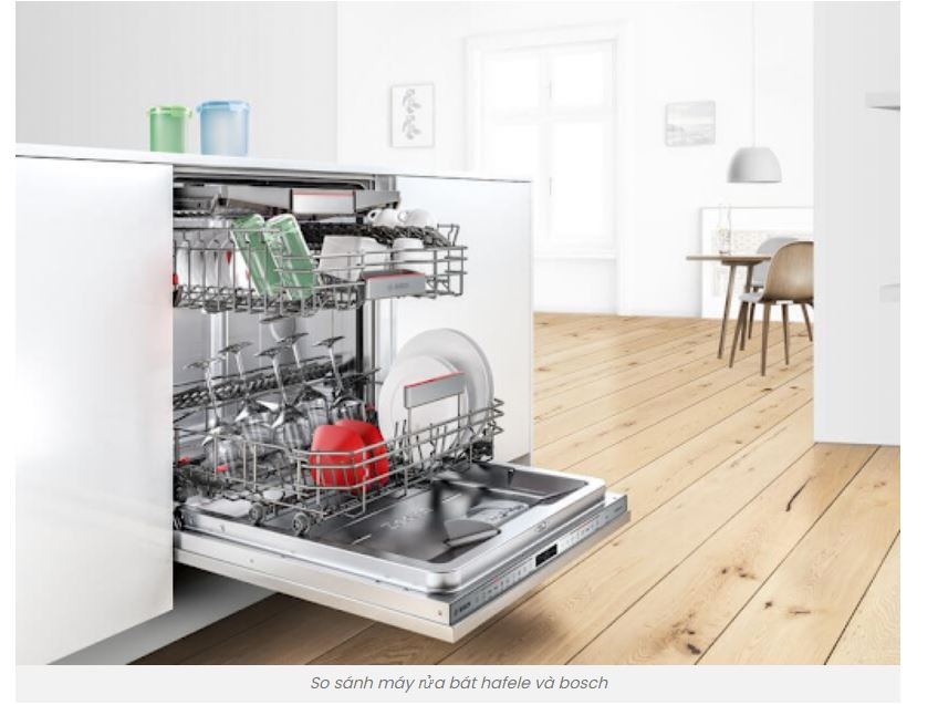 Điểm giống nhau của máy rửa bát Hafele và Bosch