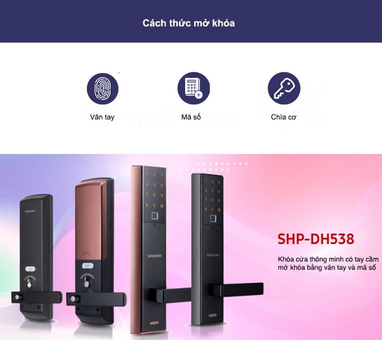 Khóa điện tử Samsung SHP-DH538MC/EN